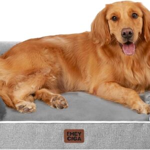 Orthopedic Dog Bed for Extra Large Dogs – Waterproof Memory Foam XL Couch Bed with Washable Cover